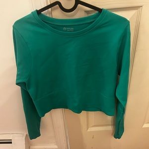 OFFLINE by Aerie Cropped Seamless Stretchy Long Sleeved Top